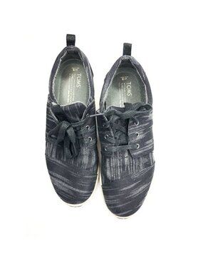 Toms Del Rey Sneakers Black Space Dye Lace-Up